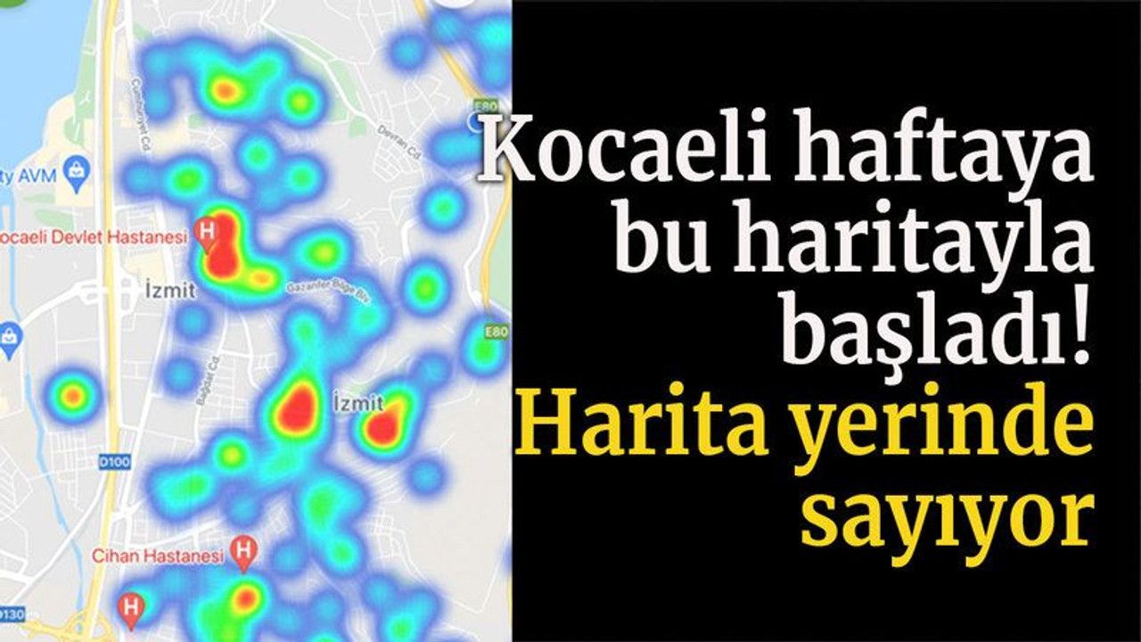 Kocaeli haftaya bu haritayla başladı! Harita yerinde sayıyor